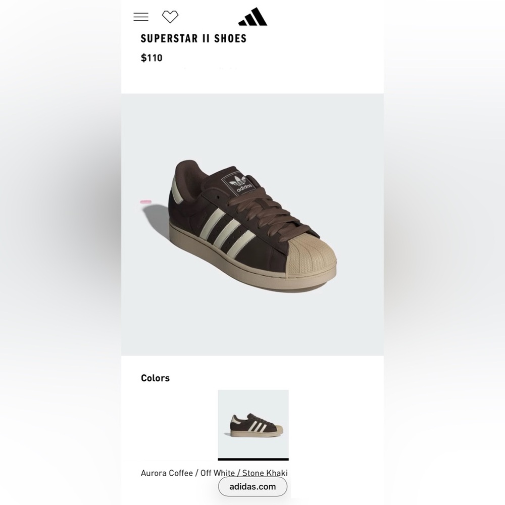 NEW Adidas Superstar ll Shell Toe Sneakers Brown Tan Coffee Khaki M11 W12